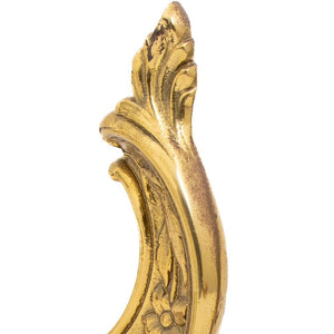 French Gilt Bronze Scroll Form Chenets, Pair (9736784052531)