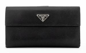 Prada Black Saffiano Leather Wallet (9766953025843)
