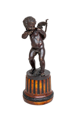 Neoclassical Patinated Bronze Figure of Cupid