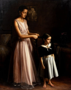 Continental School "Mother and Child" Oil (9778233114931)