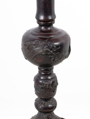 Japanese Meiji Bronze Koro on Stand (9834687824179)