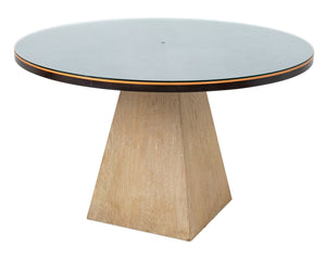 Modern Circular Glass Top Dining Table (9756034269491)