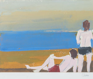 Russo Beach Scene Acrylic with Collage Elements (9825456980275)