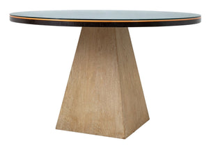 Modern Circular Glass Top Dining Table (9756034269491)