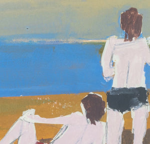 Russo Beach Scene Acrylic with Collage Elements (9825456980275)