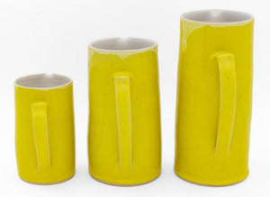 Rupert Spira Yellow Glazed Stoneware Pitchers, 3 (9737707749683)