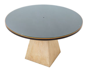 Modern Circular Glass Top Dining Table (9756034269491)