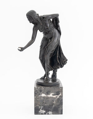 Walter Schott "Die Kugelspielerin" Antique Bronze Sculpture