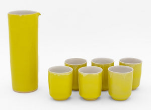 Rupert Spira Yellow Glazed Stoneware Sake Set, 7 (9738477338931)