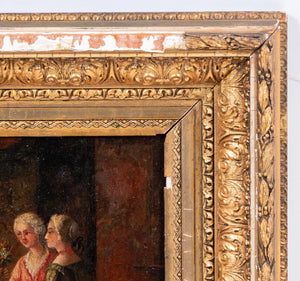 French School "The Proposal" Oil on Panel, 19th C. (9778265260339)
