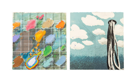Elfi Schuselka Abstract Double-Sided Mixed Media