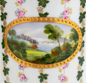 German Porcelain Two Handle Vase (9790419599667)
