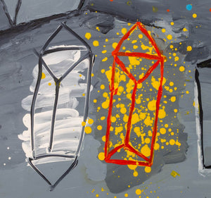 Elfi Schuselka "The Grey One" Acrylic on Paper (9846967107891)