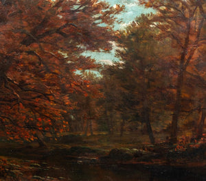 Frederick H. Clark Autumn Landscape Oil on Canvas (9778270470451)