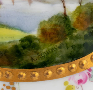 German Porcelain Two Handle Vase (9790419599667)