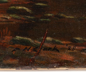 Frederick H. Clark Autumn Landscape Oil on Canvas (9778270470451)