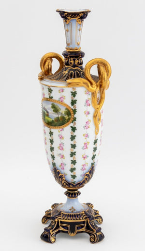 German Porcelain Two Handle Vase (9790419599667)