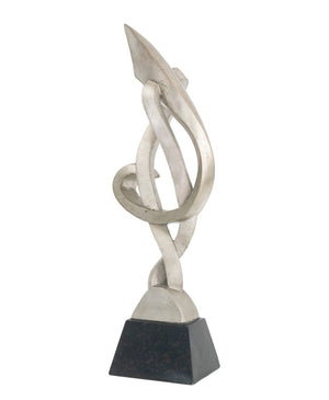 Modernist Silvered Abstract Freeform Sculpture