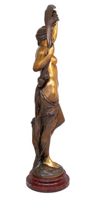 Charles Perron "Woman with Iris" Patinated Bronze (9735585136947)