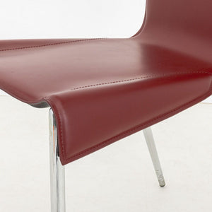 Postmodern Red Leather Side Chair (9854226104627)