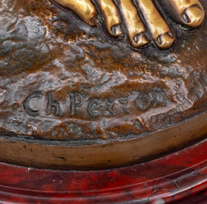 Charles Perron "Woman with Iris" Patinated Bronze (9735585136947)