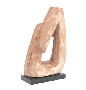 Modernist Vintage Abstract Pink Marble Sculpture