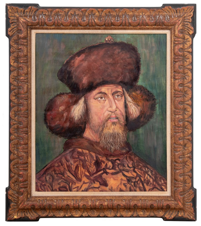 After Antonio Pisanello, Sigismund of Luxembourg, Oil on Canvas