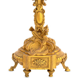 Louis XVI Style Bronze Candelabra Mounted as Lamp (9790423761203)