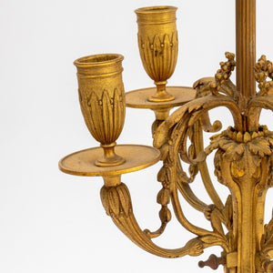 Louis XVI Style Bronze Candelabra Mounted as Lamp (9790423761203)
