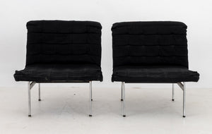 Italian Modern Chrome Lounge Chairs, Pair (9893105467699)