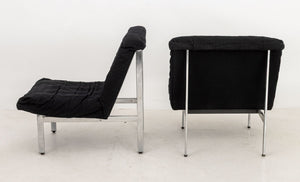 Italian Modern Chrome Lounge Chairs, Pair (9893105467699)