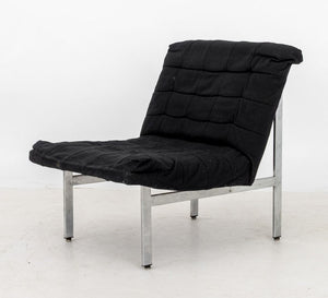Italian Modern Chrome Lounge Chairs, Pair (9893105467699)