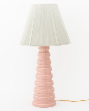 Art Deco Pink Glazed Ceramic Table Lamps, Pair (9835700912435)