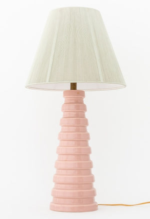 Art Deco Pink Glazed Ceramic Table Lamps, Pair (9835700912435)