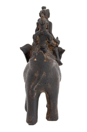 Thai Figures Atop Elephant Metal Sculpture (9816203952435)