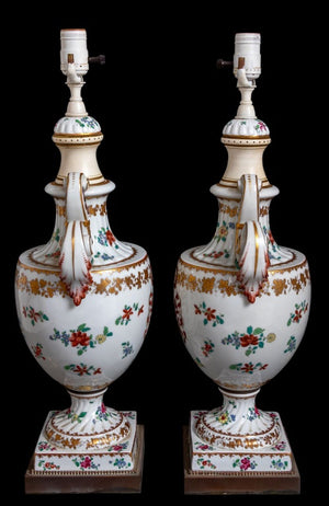 Chinese Export Style Armorial Porcelain Lamps, Pr (9804680364339)