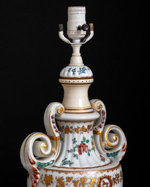Chinese Export Style Armorial Porcelain Lamps, Pr (9804680364339)