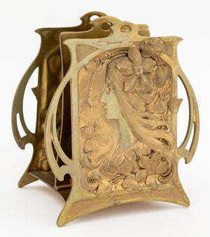 Art Nouveau Brass Correspondence Rack (9855665668403)