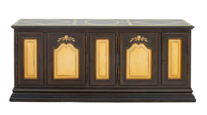 Roundtree Venetian Style Ebonized 5-Door Credenza (9766980682035)