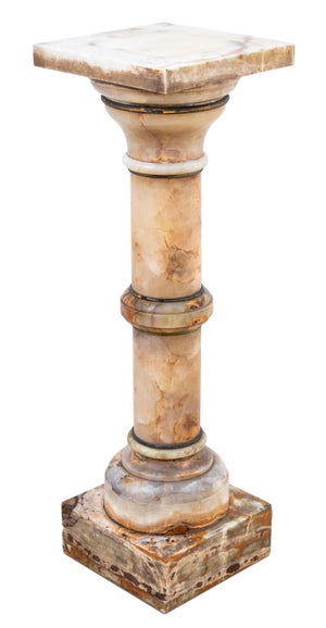 French Alabaster Pedestal, 19th C. (9778403279155)
