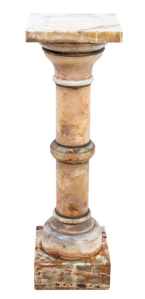 French Alabaster Pedestal, 19th C. (9778403279155)