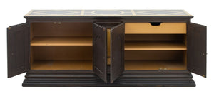 Roundtree Venetian Style Ebonized 5-Door Credenza (9766980682035)