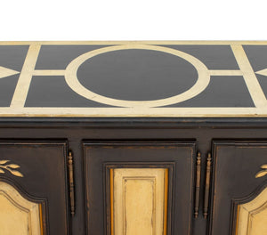 Roundtree Venetian Style Ebonized 5-Door Credenza (9766980682035)