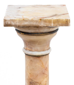 French Alabaster Pedestal, 19th C. (9778403279155)