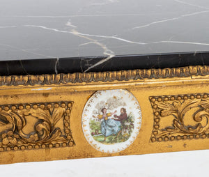 French Neoclassical Marble Top Giltwood Console (9893112938803)