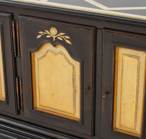 Roundtree Venetian Style Ebonized 5-Door Credenza (9766980682035)