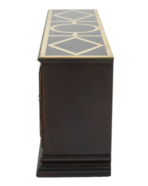Roundtree Venetian Style Ebonized 5-Door Credenza (9766980682035)