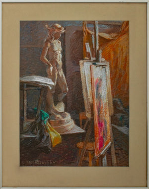 Philip Laughlin Atelier Scene Pastel on Board (9756081881395)