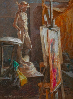 Philip Laughlin Atelier Scene Pastel on Board (9756081881395)