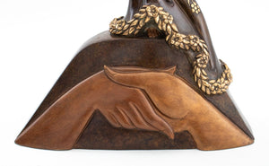 Erte "Peace" Patinated Bronze Sculpture, 1984 (9804701696307)